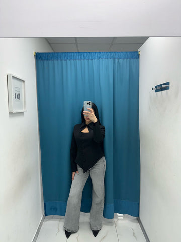 Jeans a palazzo grigio 22173