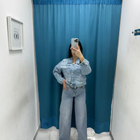 Giacca denim crop 3529