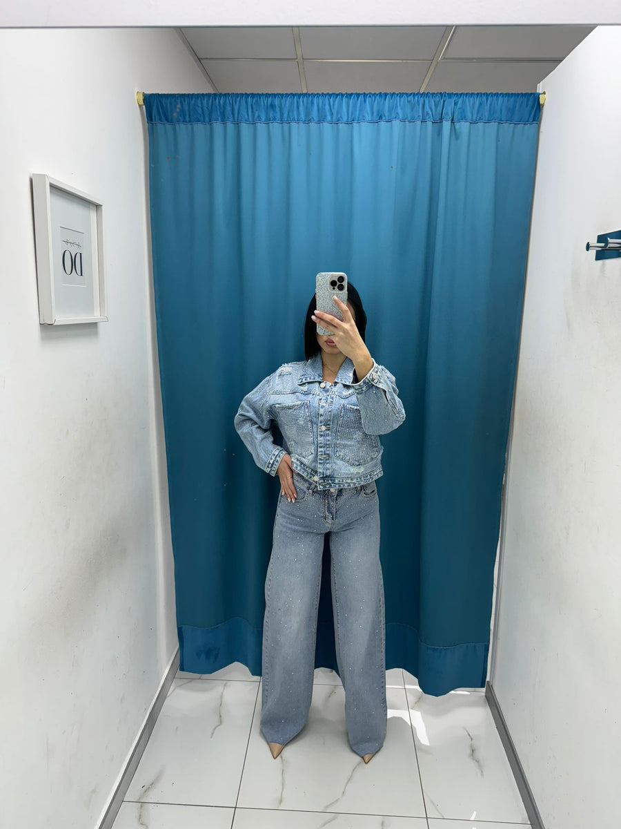 Giacca denim crop 3529