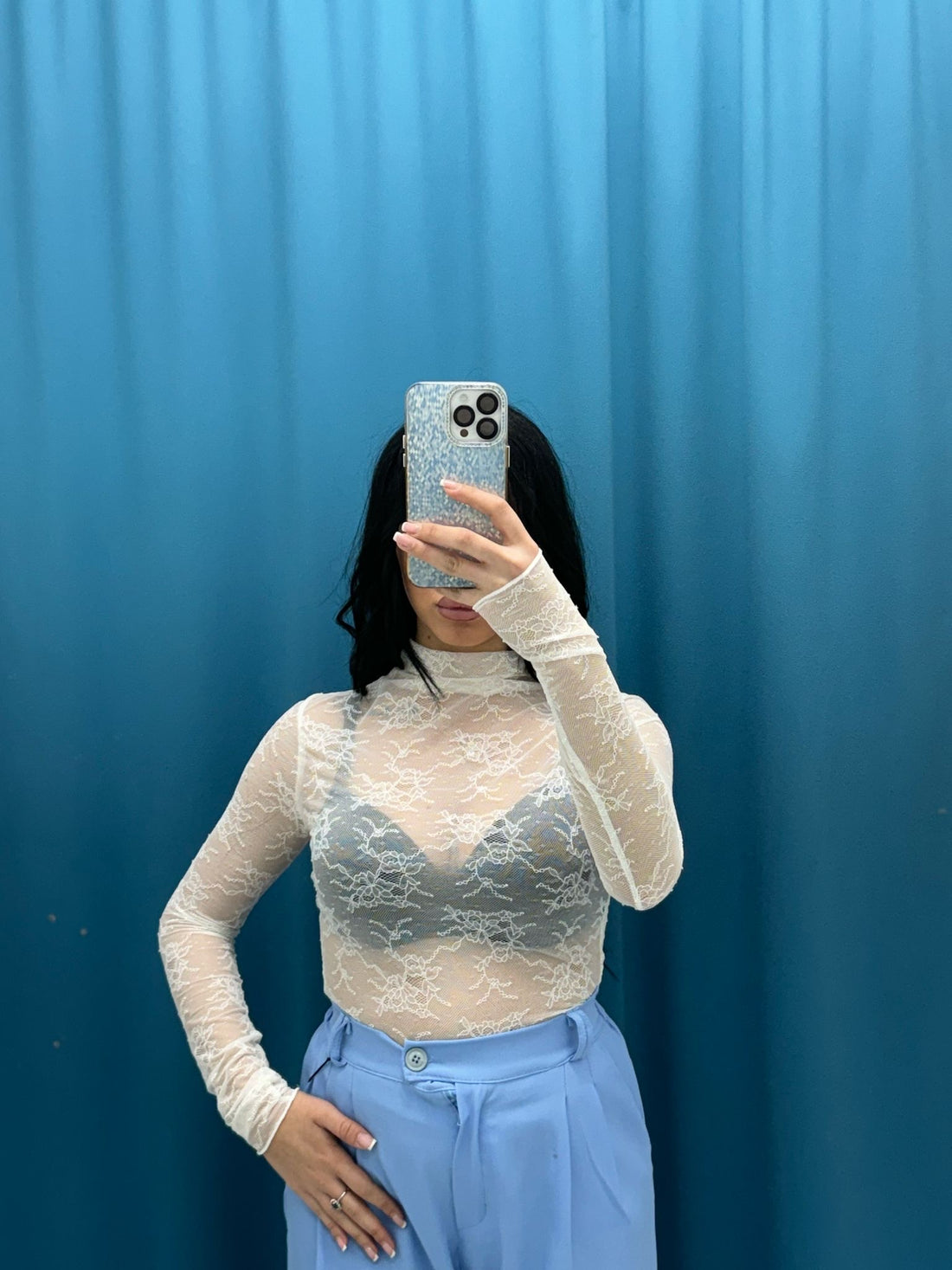 Maglia in pizzo 17112