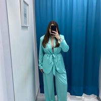 Tailleur satin giacca e pantalone GC32