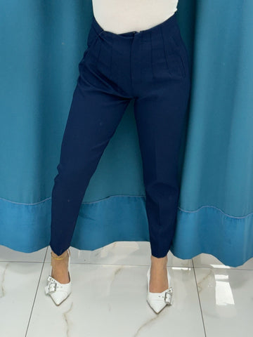 Pantalone slim fit blu 8870