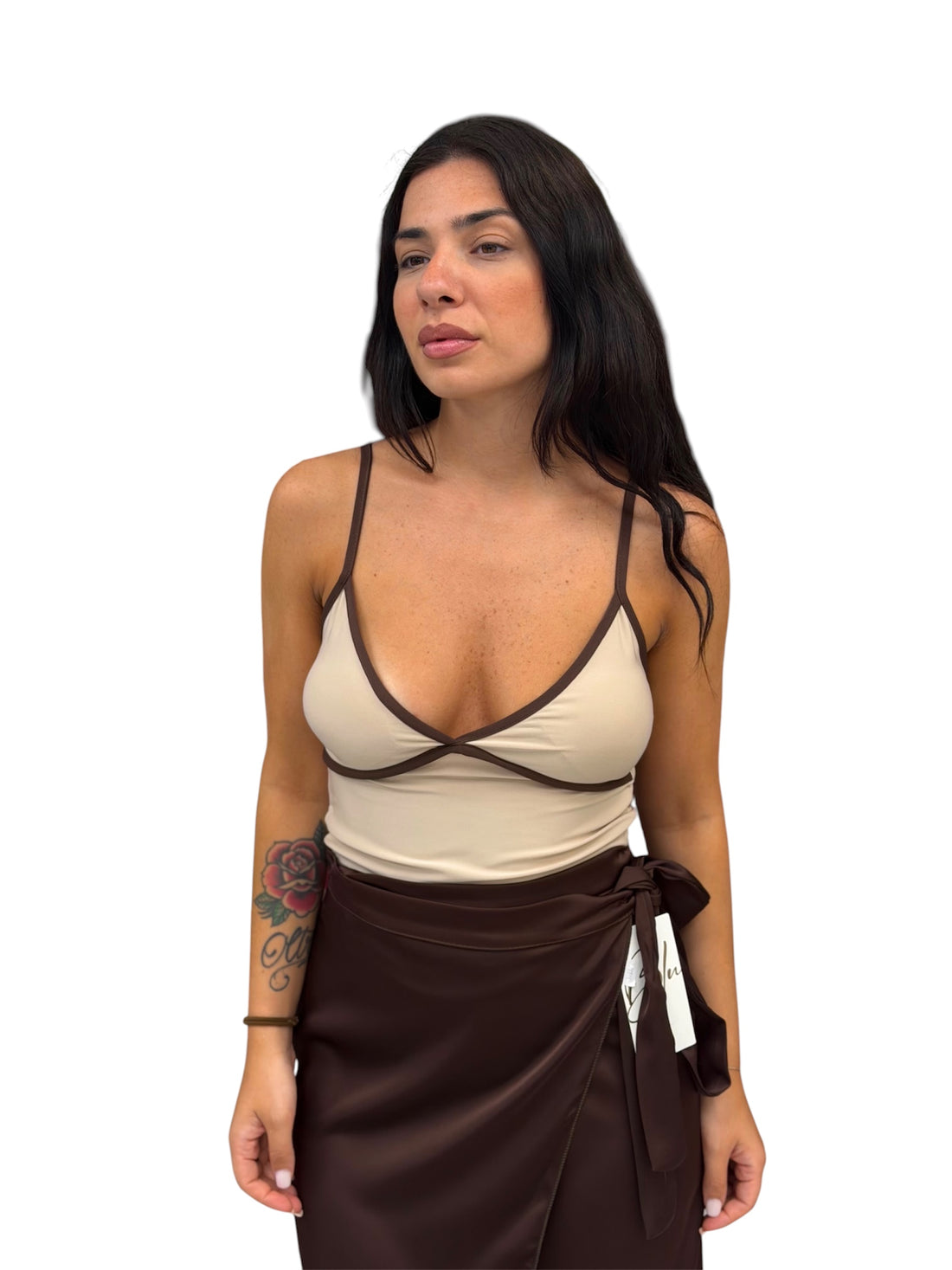 Gonna pareo in raso midi - 5108