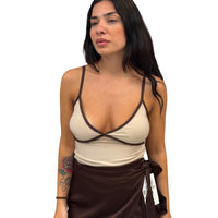Gonna pareo in raso midi - 5108
