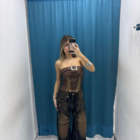 Jeans “Cognac Knee Patch” 93068