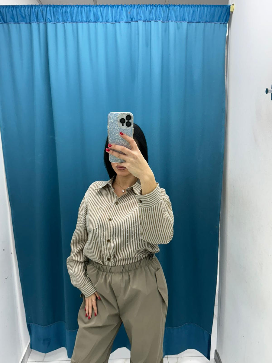Camicia con brillantini 8335