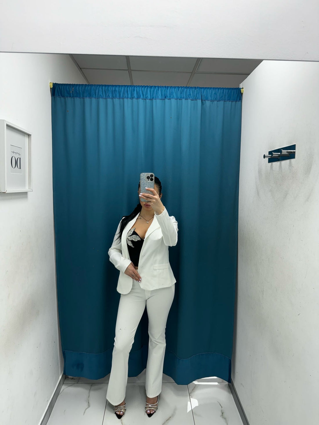 Pantalone slim bianco 51134