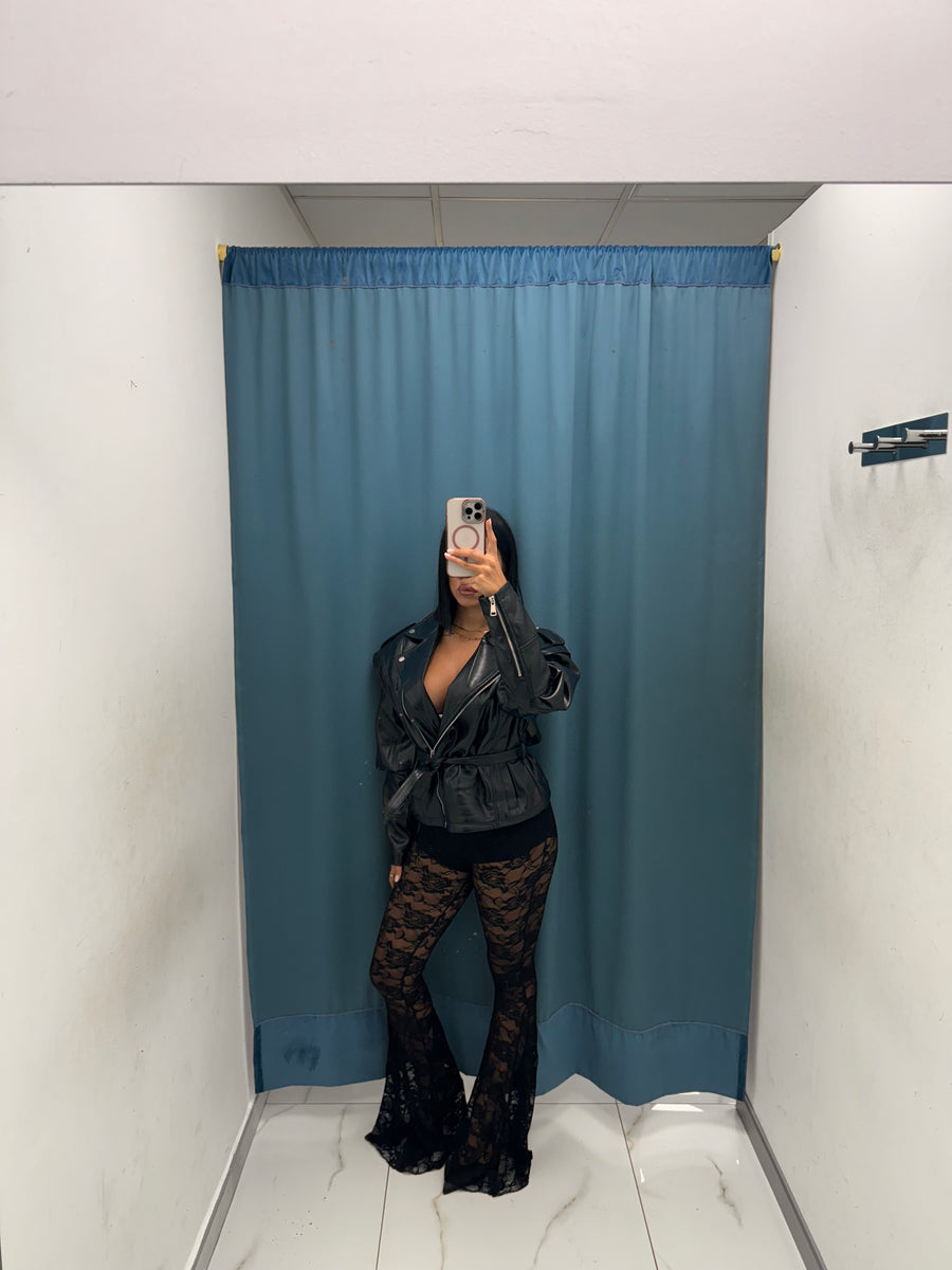 VITELLO — Giubbino Lucido con Cintura-6673