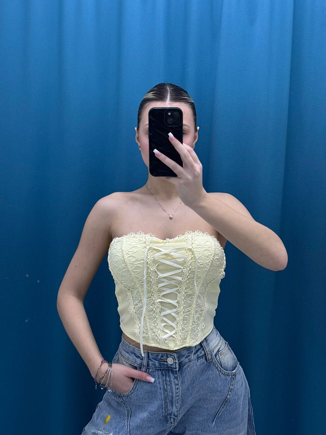 Bustier Corsetto in Pizzo-7298