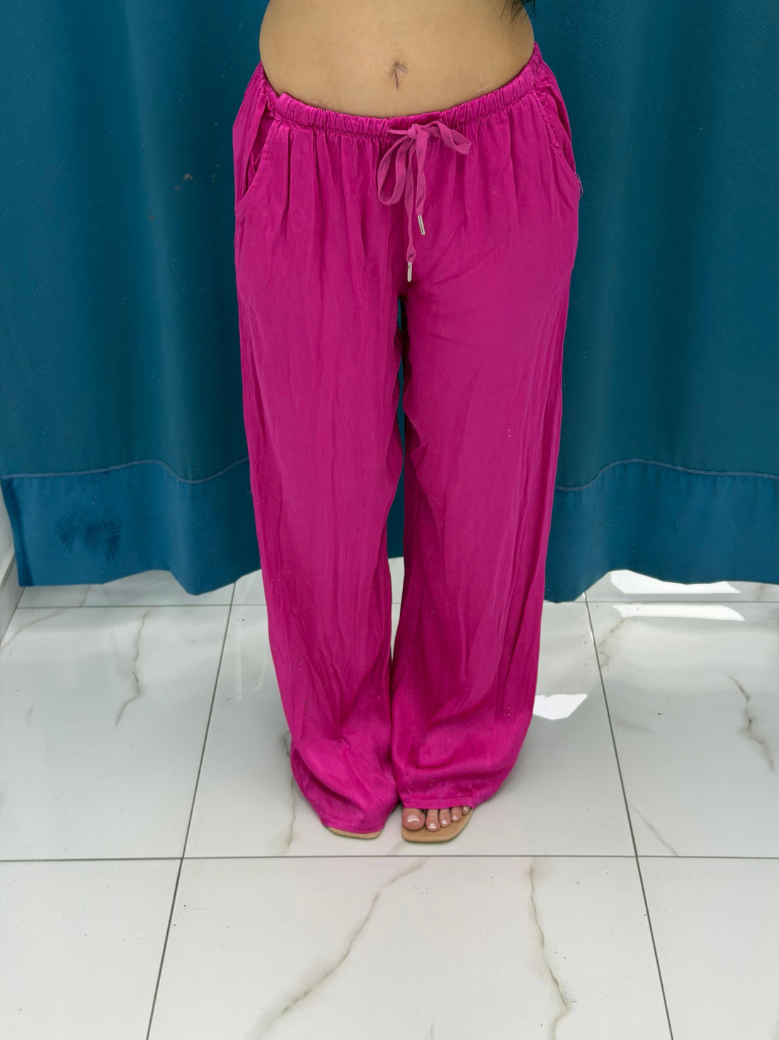 Pantalone palazzo satin 24205