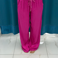 Pantalone palazzo satin 24205