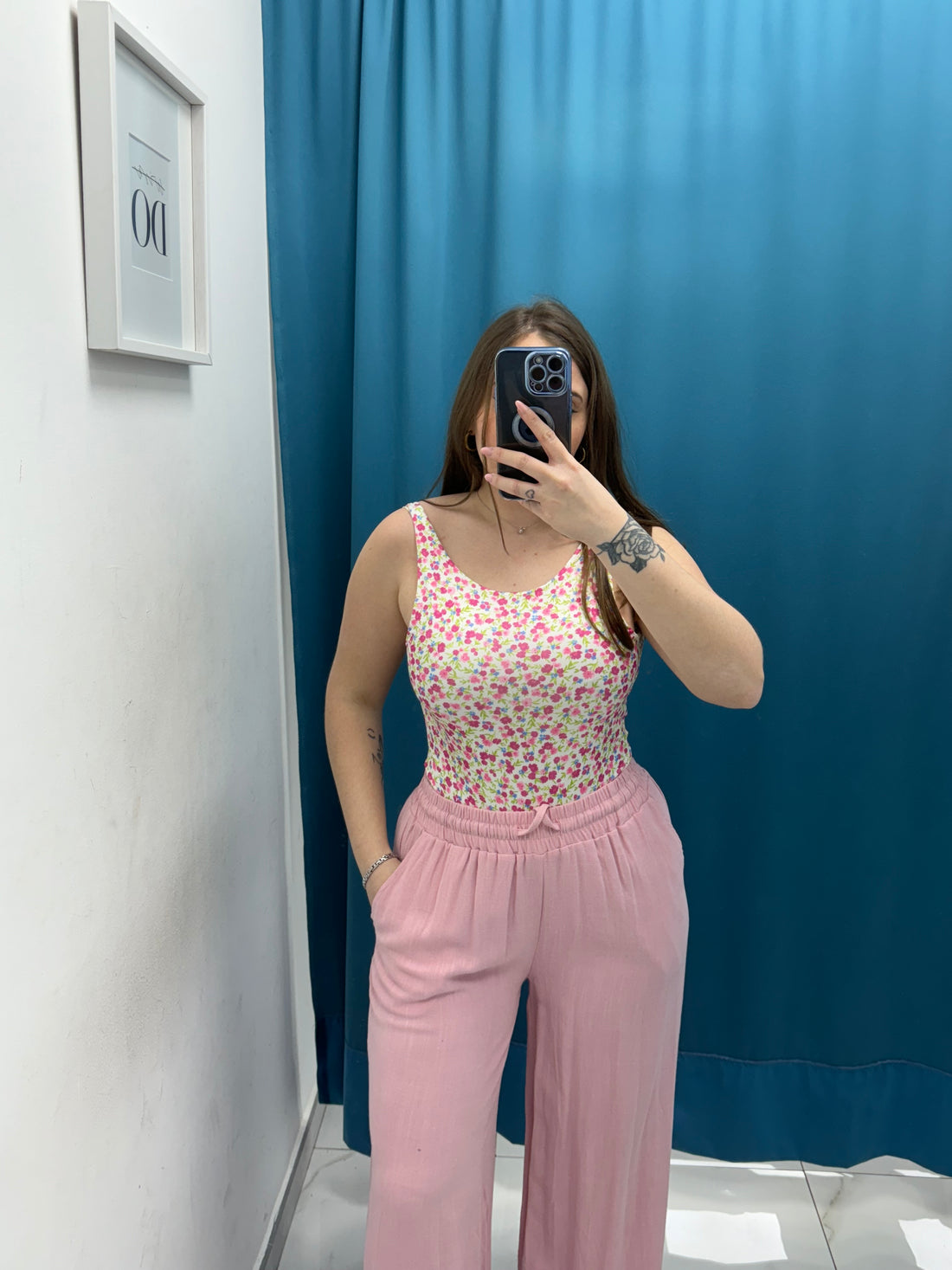 Body a fiori con scollo 8763