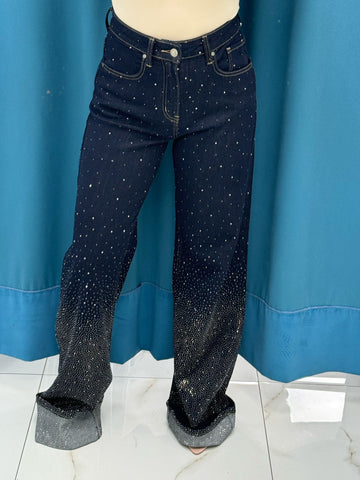 Jeans brillantini con risvolto 1315
