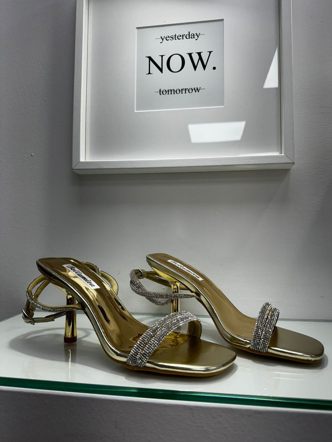 Sandali oro con strass 2252