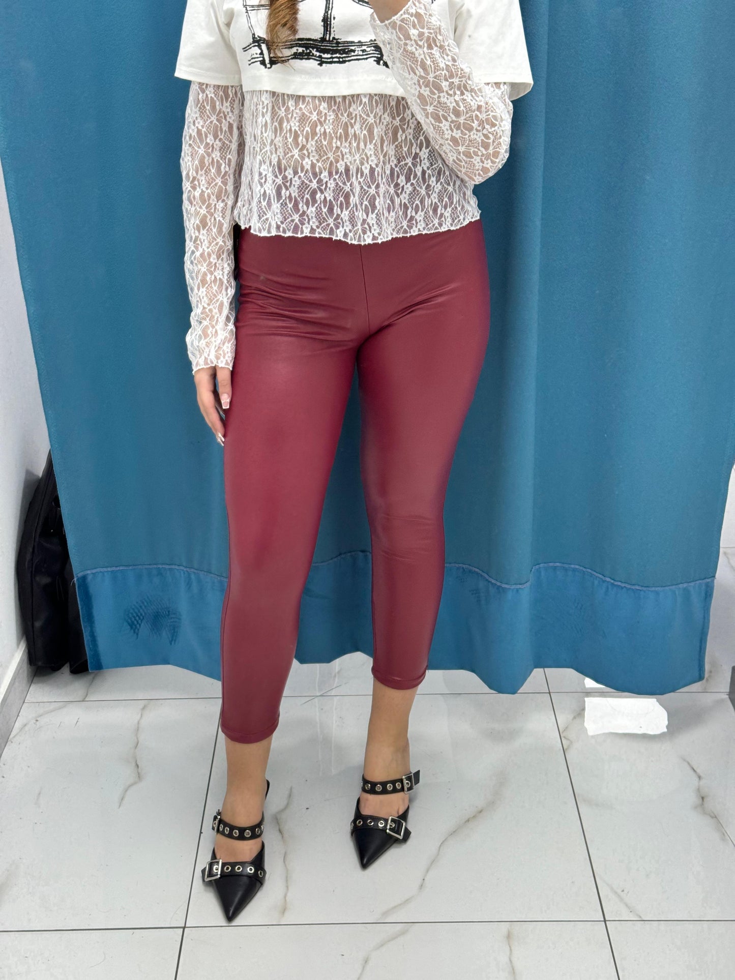 Leggings spalmato 9164