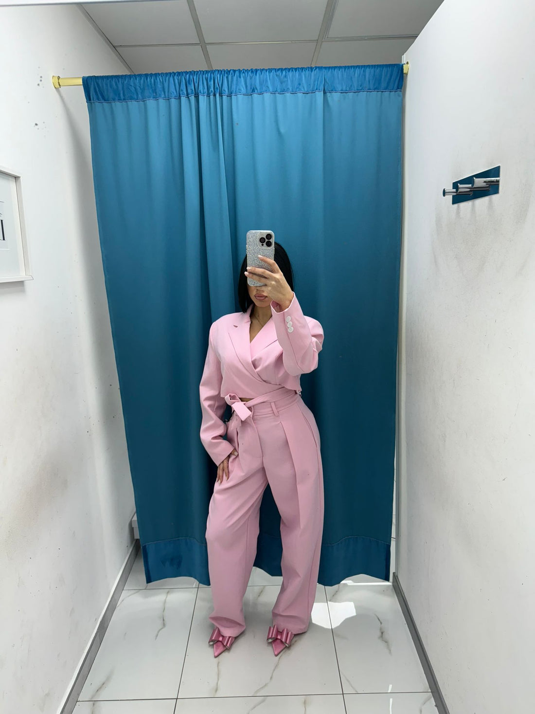 Pantalone slouchy rosa Lumina