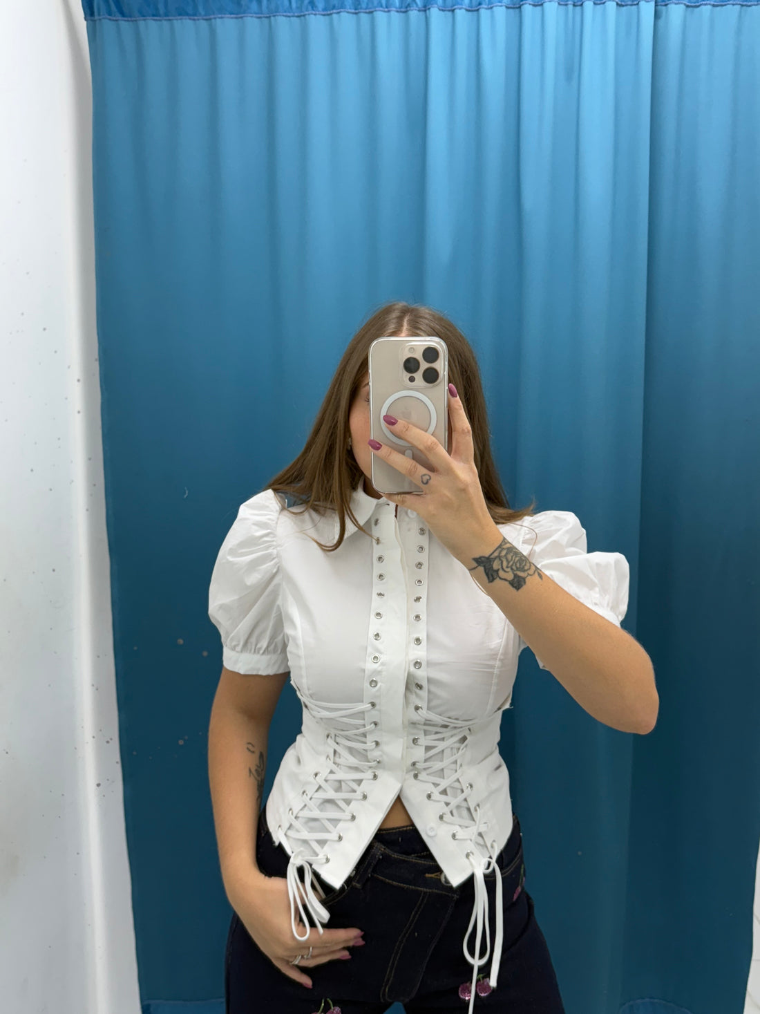 Camicia laced up 39412