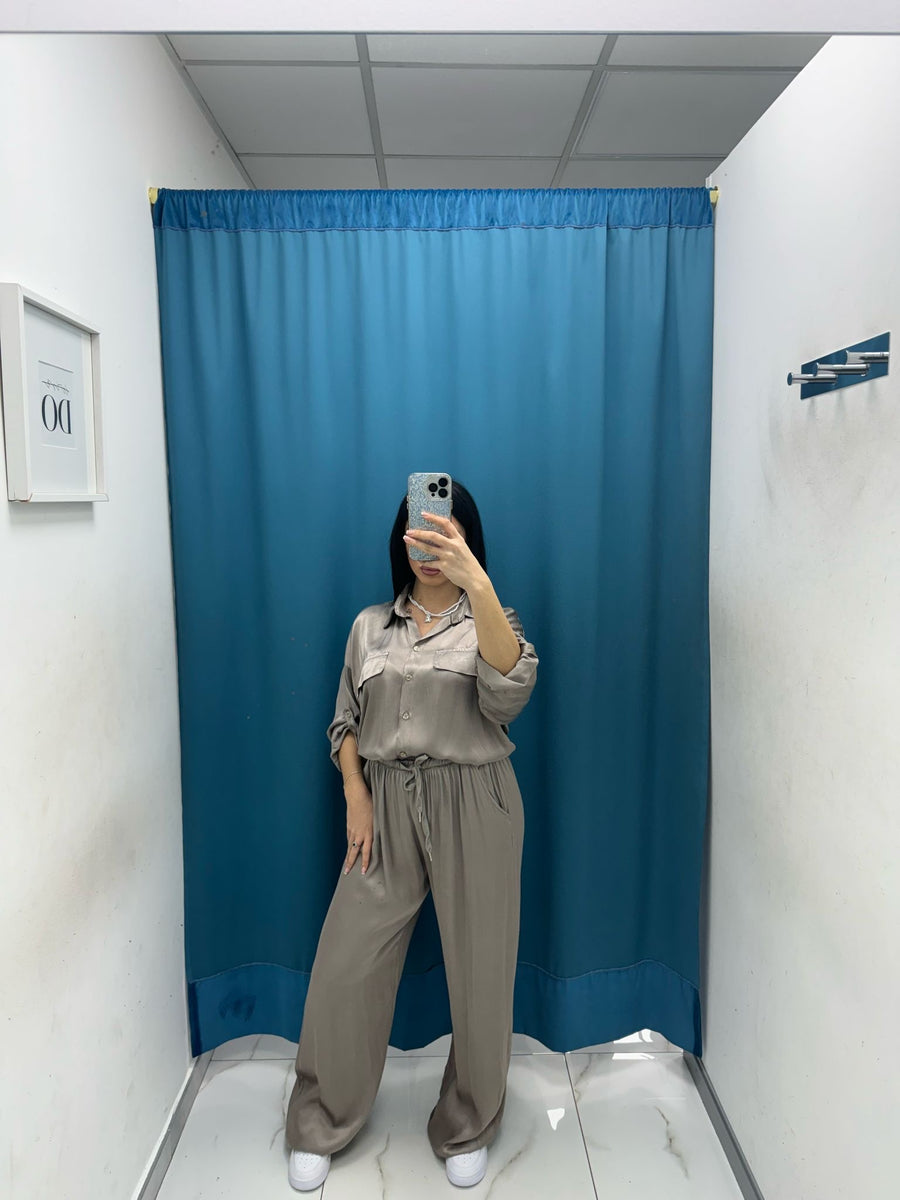 Pantalone palazzo satin 24205