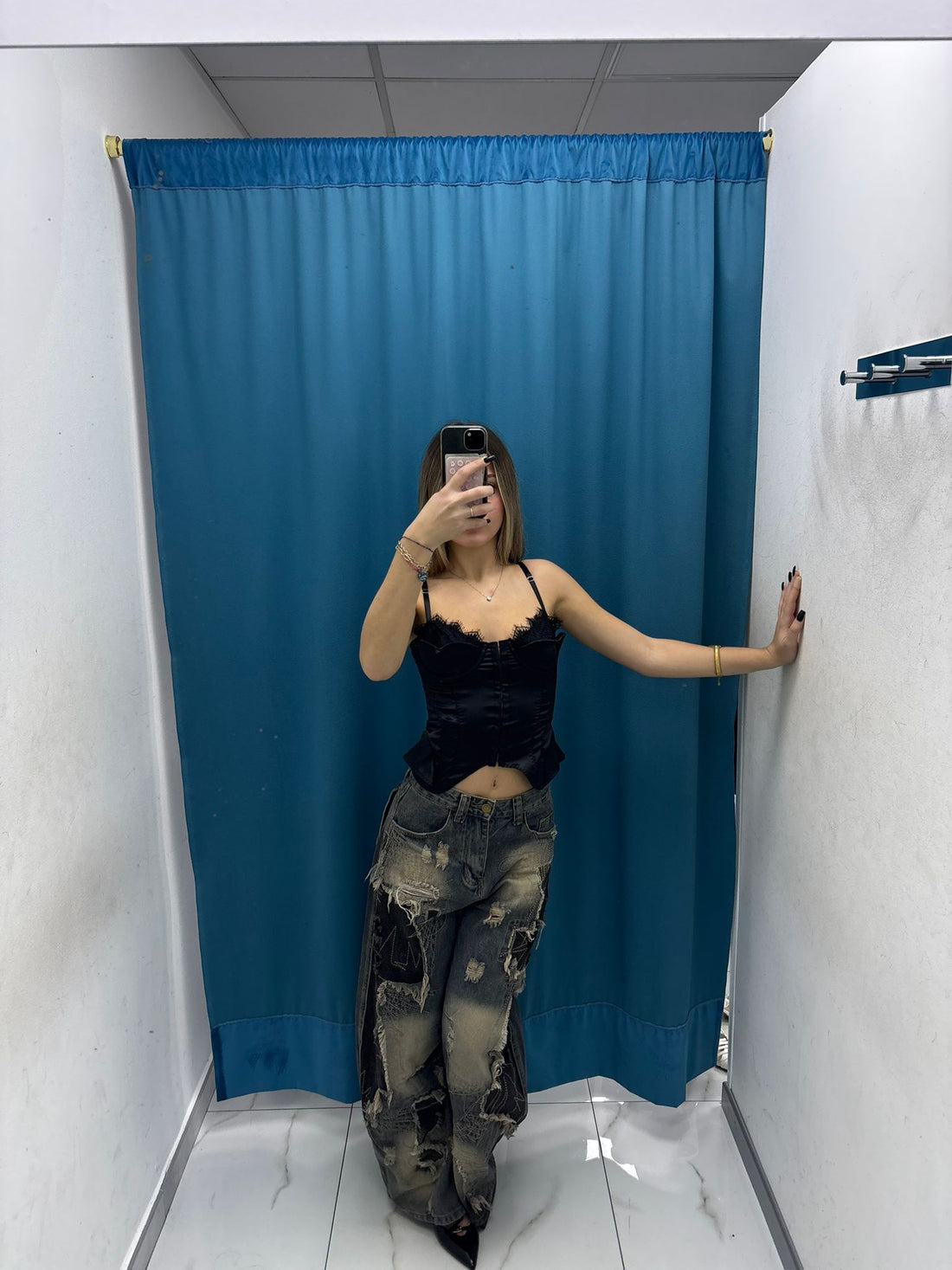 Corsetto Satin Noir 2815