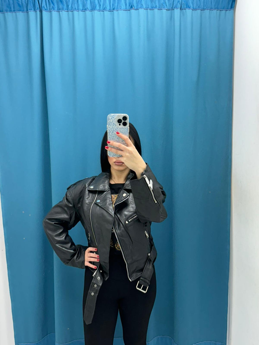 Giacca Biker nero 7073