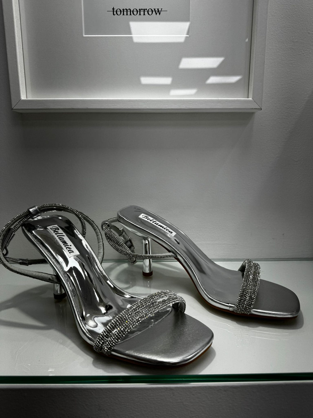 Sandali argento con strass 2552