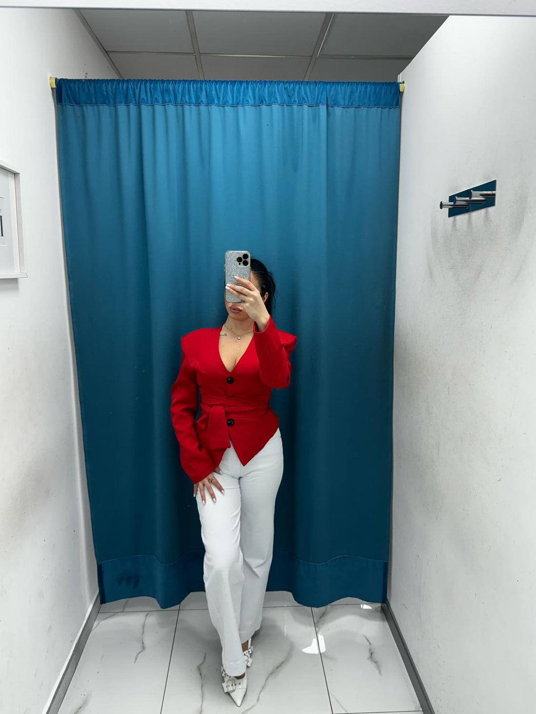 Jeans bianco wide leg 33813