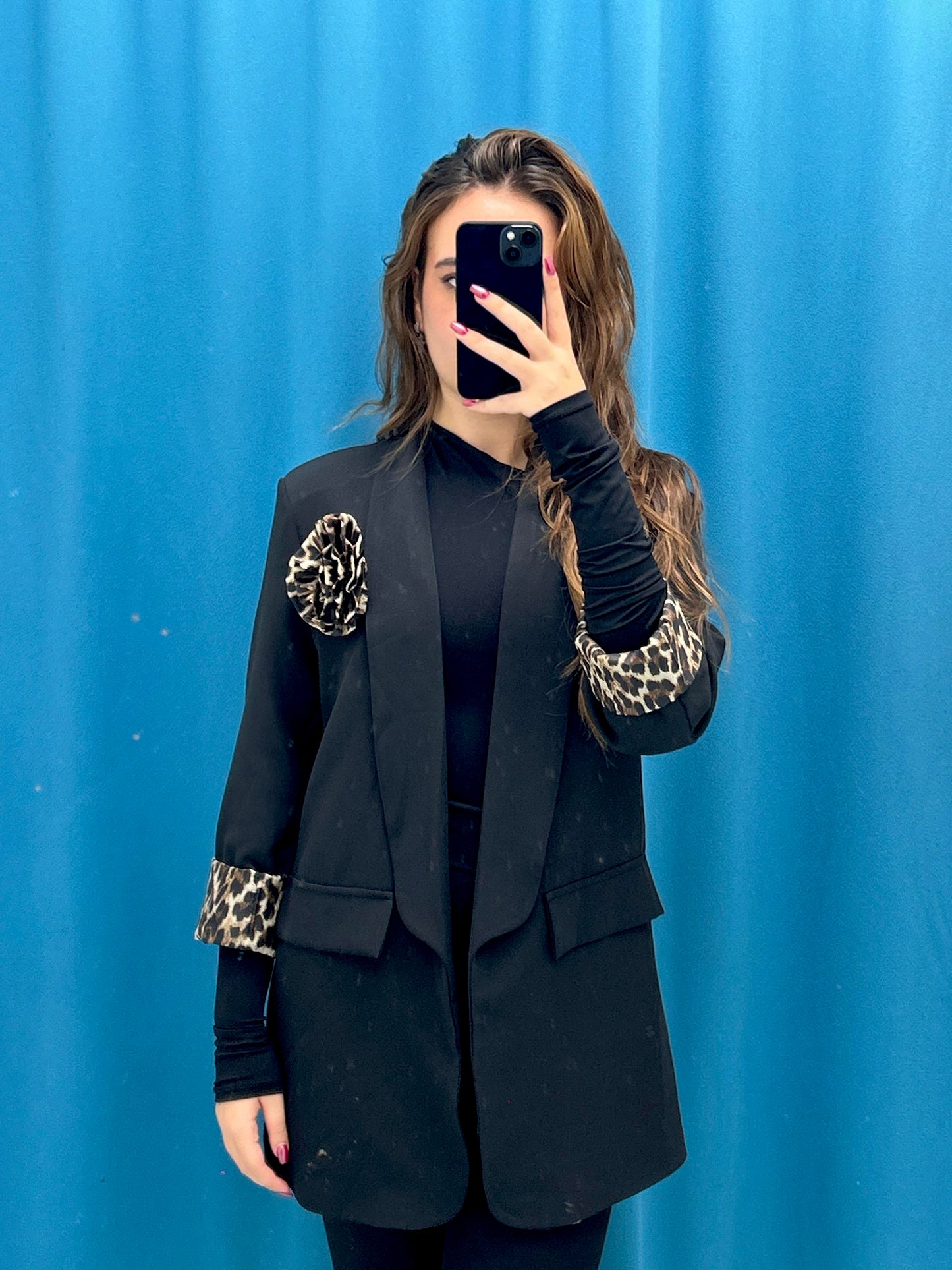 Blazer con dettagli animalier 8397