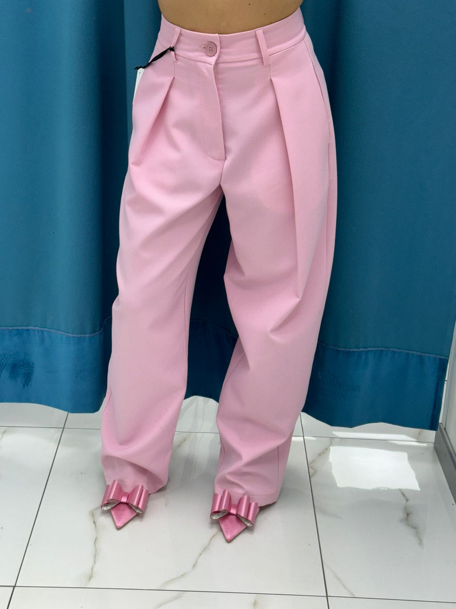 Pantalone slouchy rosa Lumina