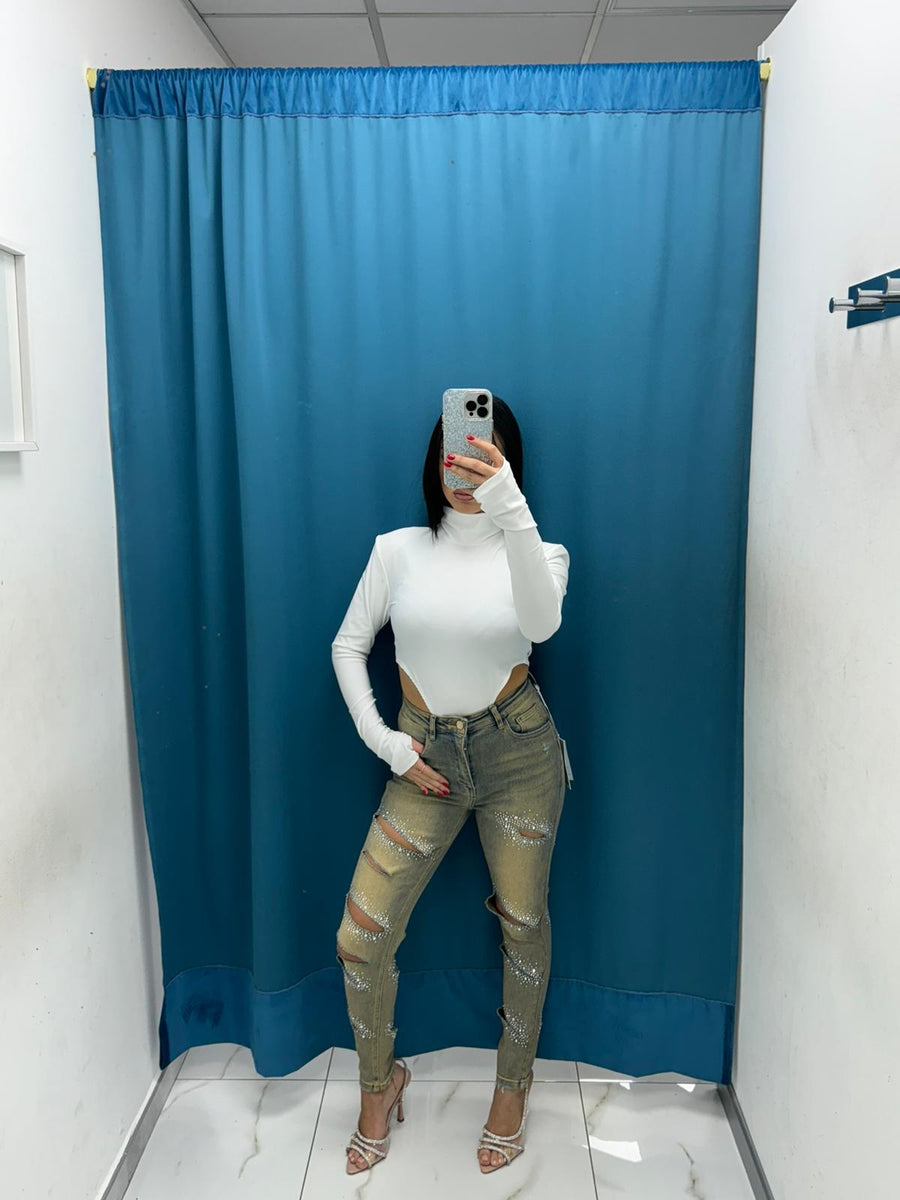 Jeans skinny strappi 3613