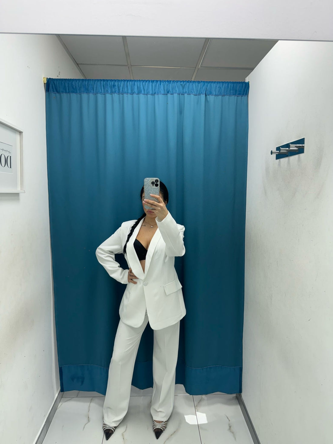 Tailleur giacca e pantalone bianco 85613