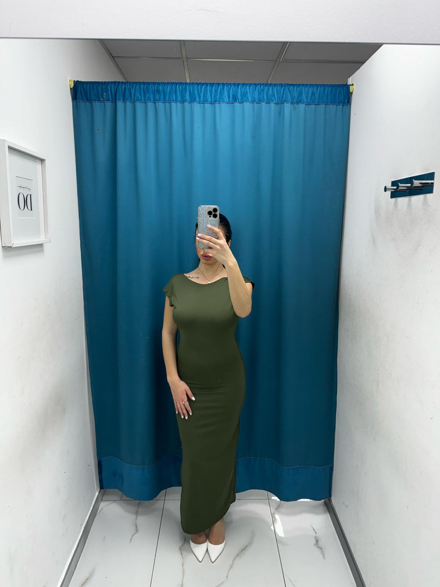 Vestito lungo con scollo sul retro 33994