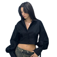 Camicia Cropped "Chloe Tie"-065