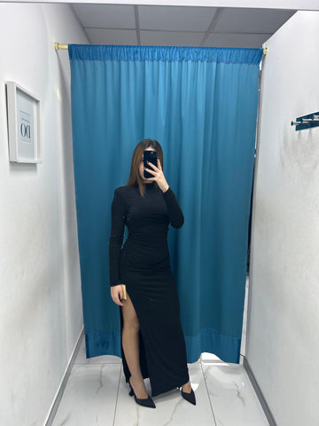 Vestito lungo con scollo 26018