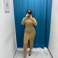 Vestito lungo con bottoni 5793