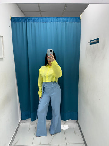 Pantalone con cintura 16067