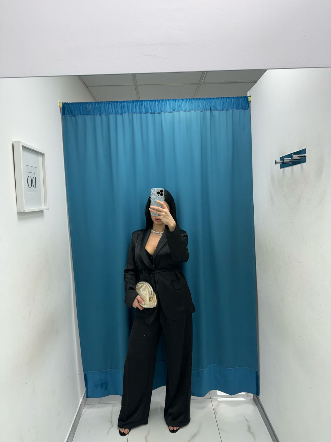 Tailleur satin nero 30906