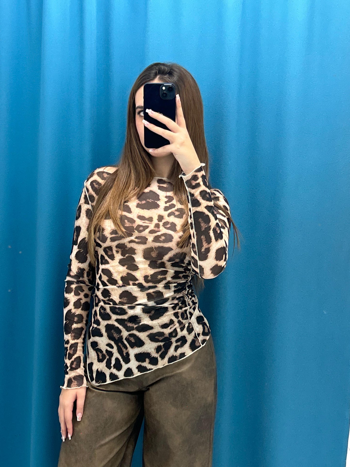 Maglia laser leopardata 0269