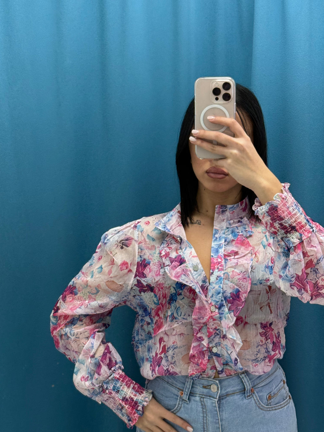 Camicia a fiori 81202