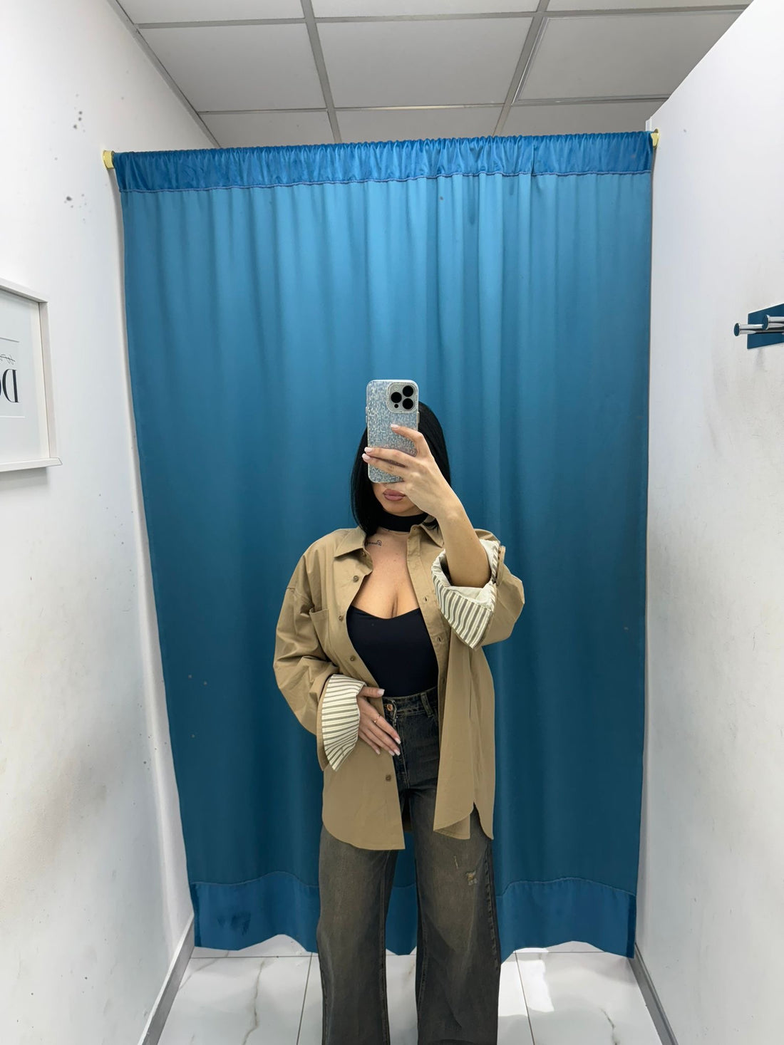 Giacca oversize beige Lumina 24091