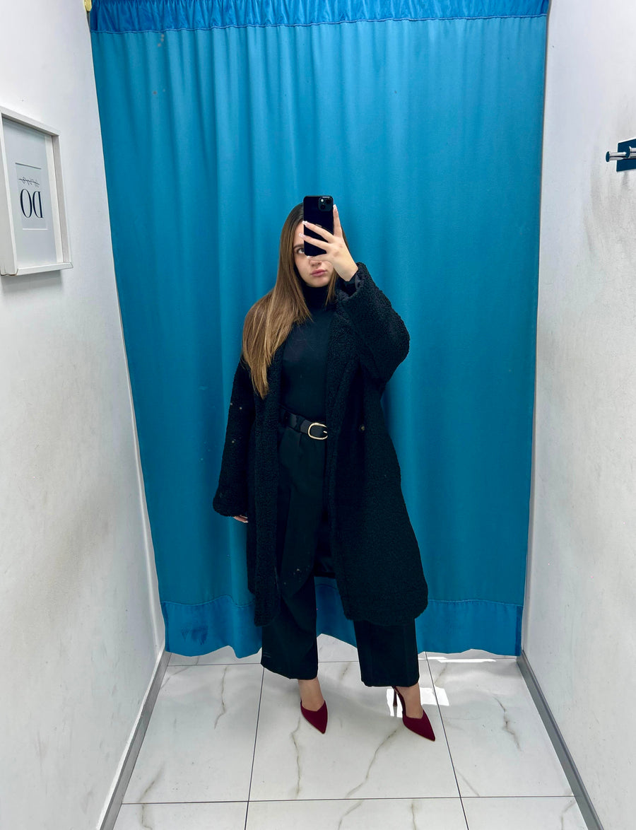 Pantalone a palazzo nero 6165