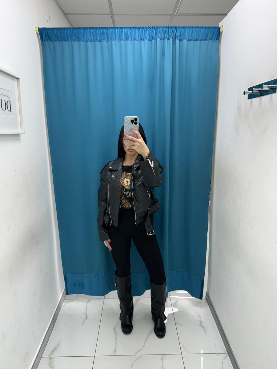 Giacca Biker nero 7073