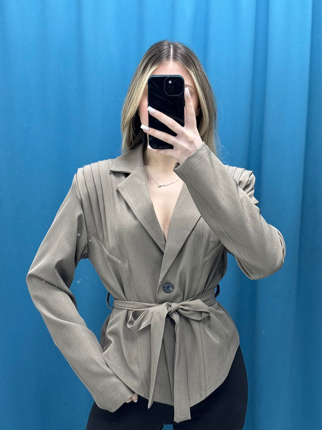 Blazer "Belted Elegance"-66767
