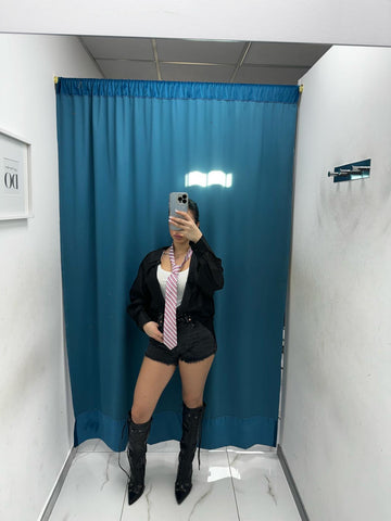 Shorts denim nero slavato 70003
