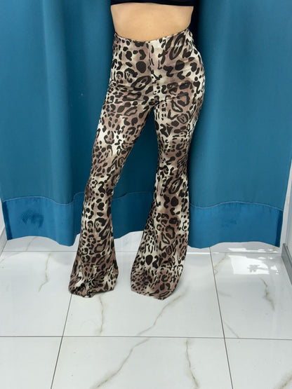 Pantalone a zampa maculato 10028