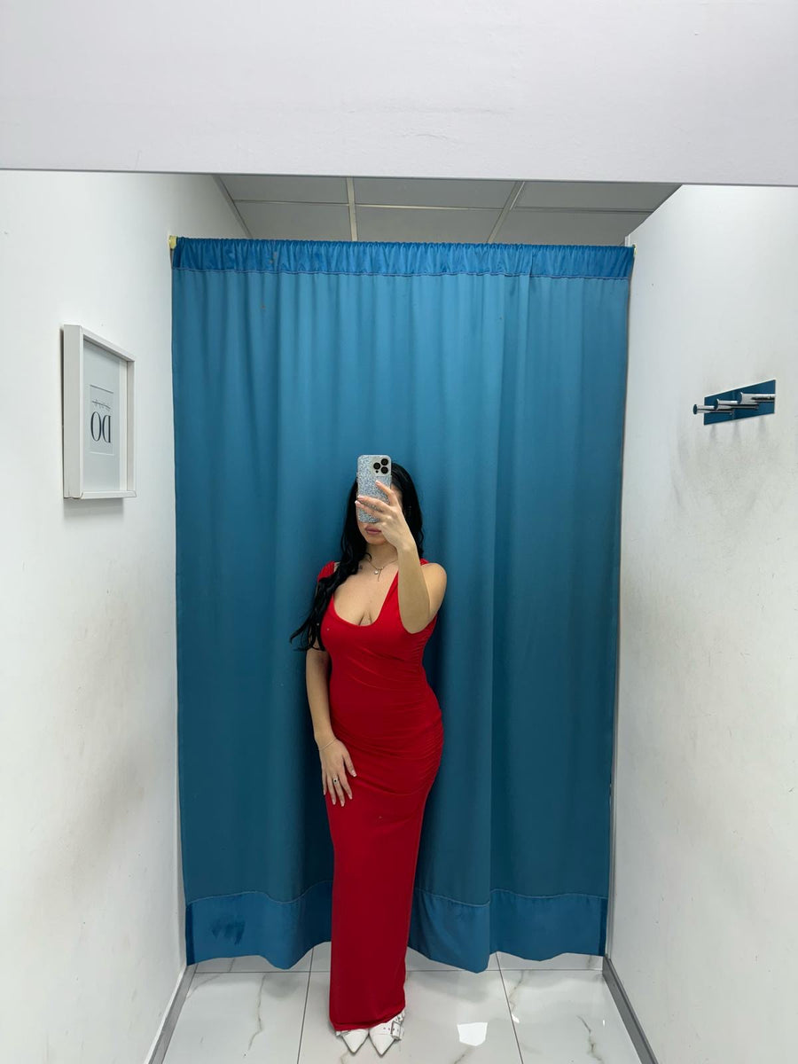 Vestito lungo con scollo 11265
