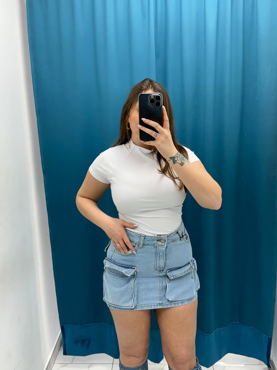 Gonna cargo denim