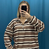 Striped Breeze Zip Knit - 6086