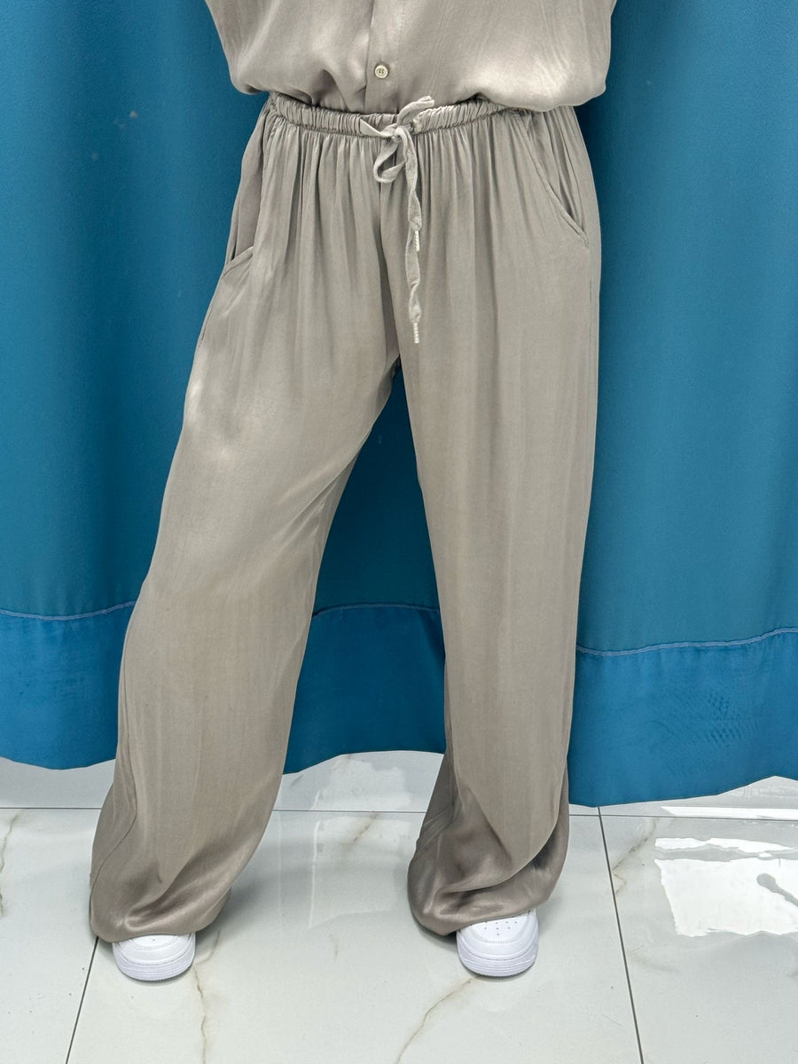 Pantalone palazzo satin 24205