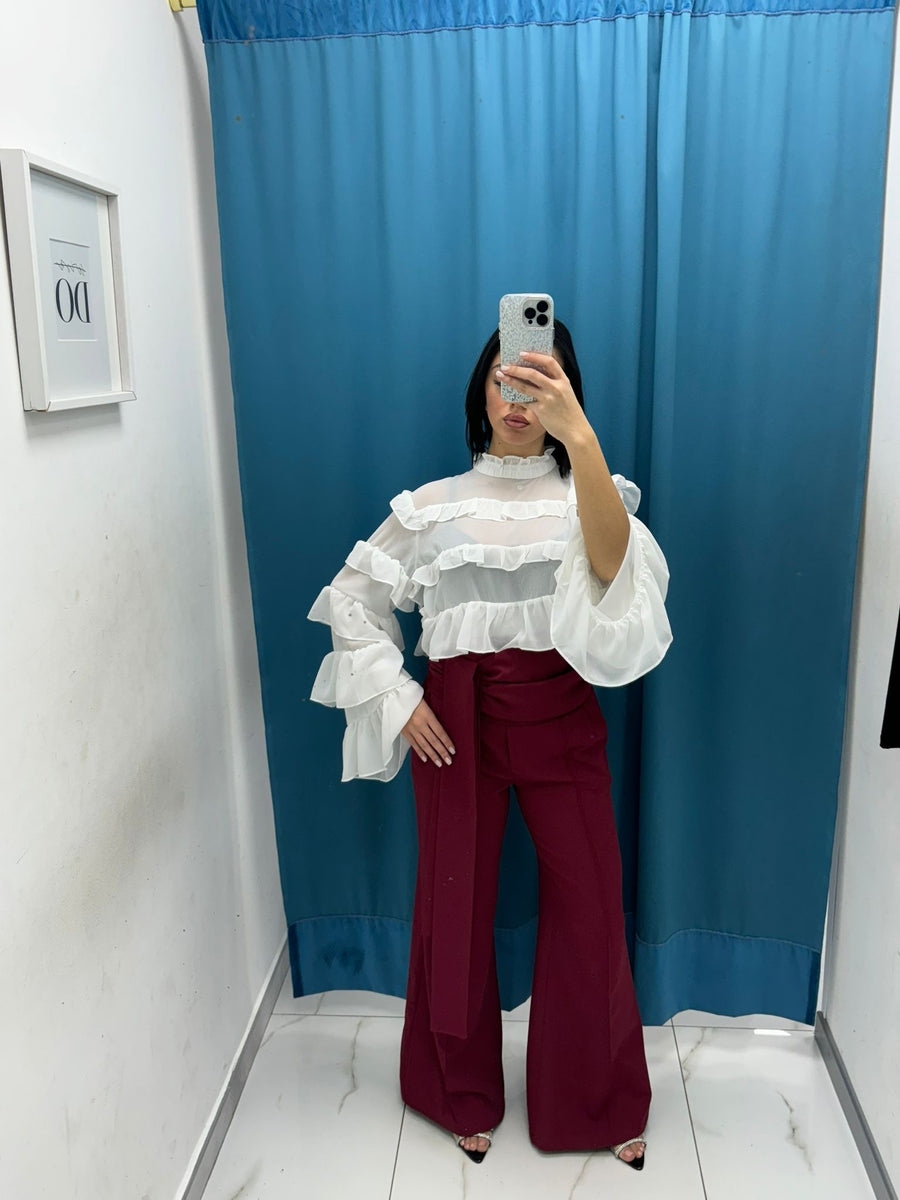 Camicia rouches 9306