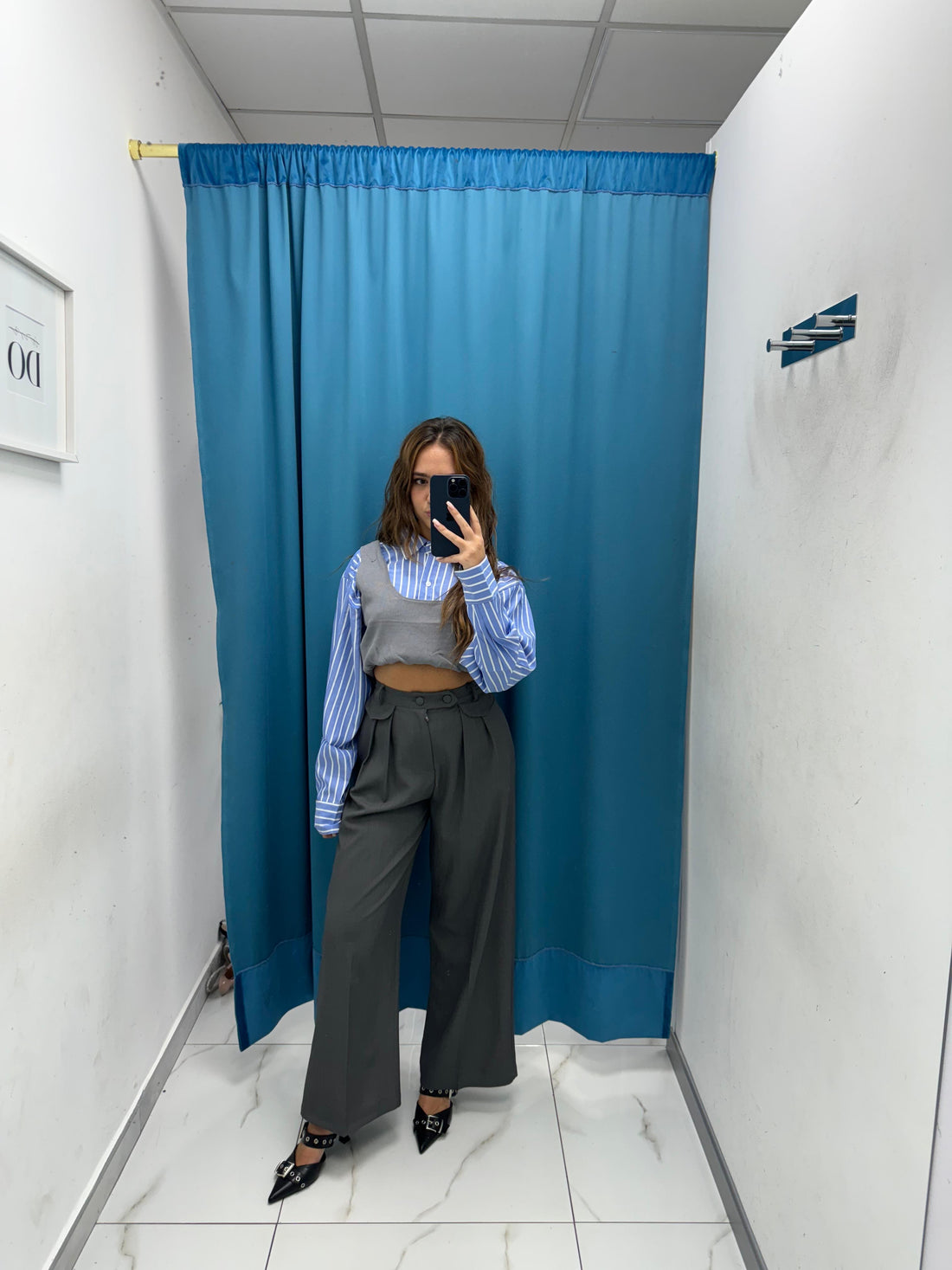 Pantalone a palazzo con bottoni 6152